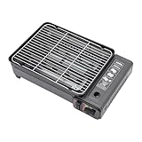 SICHENSH Tragbarer Tischgrill Gas, BBQ Barbecue Grill, Camping Gasgrill Klein mit Grillnetz, Gaskocher Campingkocher, Tragbarer Camping Gas Grillplatte für Camping, Reisen, Trekking