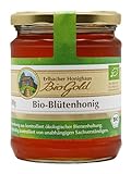 Erlbacher Honighaus BioGold Bio-Blütenhonig 500g flüssig - Aromatisch-vollmundiger und flüssiger Honig aus ökologischer Bienenhaltung (1 x 500g)