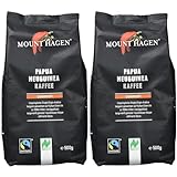 Mount Hagen Bio FT Naturland Röstkaffee Papua Neuguinea, 500g gemahlen (Packung mit 2)