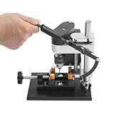 DOPBENT Mini-Säulenbohrmaschine, 250W Leistung Tischbohrmaschine, 7-stufig einstellbar, Bohrhub 50mm, Elektrische Ständerbohrmaschine für Metall Holz