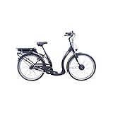 HAWK eCity Comfort E-Bike Herren & Damen 250W I Fahrrad mit Aluminiumrahmen I E Bike Herren 26 Zoll mit tiefem Einstieg Shimano 7 Gang Nabenschaltung