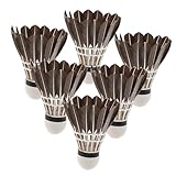 GOOHOCHY 6 Stück Teiliges Badminton Federbälle für Training Strapazierfähige Shuttlecocks für Drinnen und Draußen für Anfänger und Familienaktivitäten