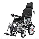 Wheelchairs for Adults, Rollstühle Klappbarer Elektrorollstuhl mit hoher Rückenlehne, 250 W Dual Motormaximum, Faltbarer