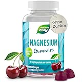 Zuckerfreie Magnesium Gummies Hochdosiert für Erwachsene & Kinder ab 7 Jahren I 180 mg Magnesiumcitrat und Vitamin B6 für entspannte Muskeln und Nerven I vegan I 60 Stk