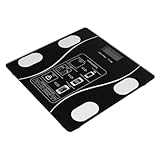 VALICLUD USB Wiederaufladbare Körperfettwaage Haushaltswaage mit Großem LED Display Präzise Sensoren Langlebiges und Gehärtetes Smartes Design für Exakte Gewichtsmessung