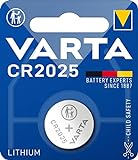 VARTA Batterien Knopfzelle CR2025, 1 Stück, Lithium Coin, 3V, kindersichere Verpackung, für elektronische Kleingeräte - Autoschlüssel, Fernbedienungen, Waagen