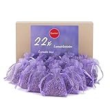 Lavendelsäckchen Lavendel Duftsäckchen 22x Mottenschutz im Kleiderschrank Schlafzimmer - Lavendelsäckchen zum Schlafen und Entspannen mit Lavendelduft – Lavendelblüten von Quertee