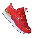 Sportschuhe Damen Fitnessstudio Freizeit Flache Turnschuhe Leichter Wanderschuh Dicke Sohle Slip On Design Laufschuhe Boost - Dämpfung Walkingschuhe Atmungsaktiv Cushion Freizeitschuhe Für Arbeit
