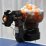 MLYYYDSS Automatische Tischtennis Ballmaschine Tischtennis Trainingsroboter Professionelles Roboter Ping Pong Kugeln Kapazität von 110 Stück Kugeln