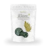 Wakame Algen Blätter Bio Getrocknet (Roh Vegan) Meeresgemüse für Wakame Salat, Dashi Brühe, Miso Suppe, Sushi, Algensalat - Undaria Pinnatifida Braunalgen - Organic Raw Wild Seaweed | PureRaw 20g