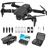 Drohne mit Kamera HD 1080P,Faltbare Drohne Lange Flugzeit,RC Quadcopter mit Tasche,3D Flip,One Key Start/Landen,Headless Mode,Flugbahnflug,Mini Drone Geschenk für Anfänger Kinder,mit 2 Batterien