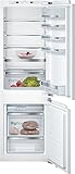Bosch KIS86AFE0 Serie 6 Einbau-Kühl-Gefrier-Kombination, 177,5 x 56cm Nische, 191L Kühlen & 74L Gefrieren, Flachscharnier, Made in Germany, VitaFresh plus 2x längere Frische, LowFrost seltener abtauen
