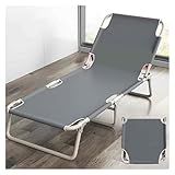 AWYYA Klappbares Einzelbett, Karpfenliege, Schlafbetten for Erwachsene, Ergonomisches Design, 4-stufige Rückenlehnenverstellung, Waschbares Design, Keine Installation Erforderlich(Style1-Triangle Gray