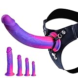 Saugnapf Dildo Mount Set mit Ständer einschließlich 15cm,18cm,21cm, 25cm großer umschnall silikon monster fantasy dildo (klein, groß, riesig), verstellbarer zur Befestigung an Kissen oder Sofamöbeln