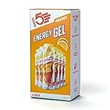 HIGH5 Energy Gel, Energie-Gel im schnell zu öffnenden Portionsbeutel, mit natürlichem Fruchtsaft | Orange | Multipack 6 x 40g