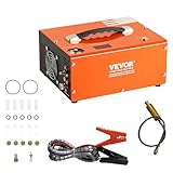 VEVOR PCP Kompressor 30Mpa/4500PSI Luftkompressor 0,5L DC12V & AC120V Tauchkompressor Luftpump inkl. 8-mm-Hochdruckschlauchs mit Schnellkupplung Batterieklemmen Filterwatte Airgun Gewehr