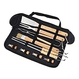 1Satz Tragbares Grillwerkzeug Set aus Teiliges BBQ Zubehör für Outdoor Camping Picknick und Grillpartys Ergonomisches Design Langlebig und Vielseitig Einsetzbar