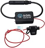 WANGCL Autoradio-Signalverstärker, universal, schwarz, 12 V, Autoradioantenne, Signalempfang, Verstärker