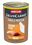 animonda GranCarno Hunde Nassfutter Single Protein Huhn pur (6 x 400g), getreidefreies Hundenassfutter ohne Zucker, für ausgewachsene Hunde, mit frischen fleischigen Zutaten