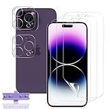 Rnnmeeko 3+2 Stück Schutzfolie für iPhone 14 Pro Folie 3 Stück und 2 Stück Panzerglas kamera, iPhone 14 Pro Weiche TPU Displayschutzfolie, HD Anti- Kratzer Anti-Blasen Displayschutz