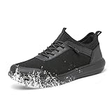 TIAROOTT Damen Sneaker Slip On Walkingschuhe Leichte Laufschuhe Spritzwassergeschützt Outdoor Turnschuhe Gym Bequem Atmungsaktiv Freizeitschuhe Fitness Sporthalle Nurse Schuhe, Schwarz, Gr.39
