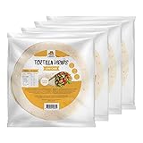 Lowcarbchef - High Protein Tortilla Wraps - 6 Wraps á 40 g - 4er Pack (4x240 g) - Low Carb & Keto - Nur 4,4 g Kohlenhydrate pro Wrap