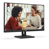 AOC 24E3UM - 24 Zoll FHD Monitor, AdaptiveSync, Laustprecher (1920x1080, 75 Hz, DisplayPort, HDMI, VGA, USB Hub) schwarz