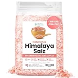 Himalaya Salz 1Kg, grobes Salz für Salzmühle aus der Region Punjab Pakistan, erfrischend-aromatisches rosa Kristallsalz, Himalayasalz pink salt, auch als Badesalz und Peeling verwendbar