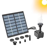 Solarbetriebener Wasserbrunnen, Solar-Brunnenpumpe | Außenwasserbrunnen für Vogelbad, Teichpumpen-Set für Gartenpools, quadratischer Wasserbrunnen für Terrasse, Aquarium