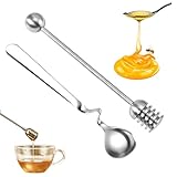 Hugwish Honiglöffel Edelstahl (304) und Hängender Marmelade, Honig löffel, Honig sticks für Marmelade, Joghurt, Honig, Sirup, Honigspender