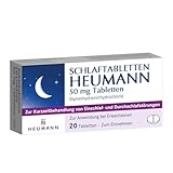 Schlaftabletten HEUMANN, zur Kurzzeitbehandlung von Schlafstörungen mit dem bewährten Wirkstoff Diphenhydraminhydrochlorid, schneller Einschlafen und erholt aufwachen, 20 St