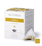 Althaus Tee FANCY CHAMOMILE⋅ Kräutertee im Pyramidenbeutel PYRA PACK ⋅ Naturbelassener Kamillentee mit einem Hauch Zimt ⋅ 15 x 2,25g