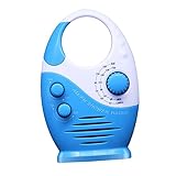DOITOOL 1 Stück Tragbares Wasserdichtes Am Fm Duschradio Mini Badezimmer Radio mit Einzigartigem Lautsprecher für Entspannende und Unterhaltung im Bad Spritzwassergeschützt und Einfach zu