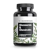 Glucosamin & Chondroitin – 180 Kapseln mit Vitamin C – trägt zu einer normalen Kollagenbildung bei – hochdosiert, ohne unnötige Zusätze – in Deutschland produziert & laborgeprüft