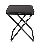 your GEAR Tavolino 3D Hocker mit Abnehmbarer Tischplatte, Aluminium Klapphocker mit Quick Dry 3D Mesh Polsterung