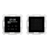 Schneider Electric Merten Radio Steckdosen Set mit Bluetooth inklusive Lautsprecher, Wecker, Unterputz, System M, IP20, schwarz, CE-konform, Artikelnummer MEG4375-0303