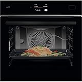 AEG Wifi Einbau-Dampfbackofen, Multidampfgarer, Serie 8 Touch-Swipe-Display mit Schritt für Schritt assistiertem Kochen, Made in Germany, 100% Auto-Dampf, App-Rezepte, TB8SB72WAB