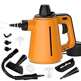 Dampfreiniger Boden, 1050 W Dampfreiniger Handgerät 10 Aufsätzen 3,5 Bar Hochdruck-Dampfreinigung Chemikalienfrei, Dampfreiniger für alles Polstermöbel Fenster Bad Auto Sofa Teppich Fliesen Matratze