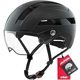 Alpina SOHO Visor - Hochwertiger, Leichter & Individuell Anpassbarer Fahrradhelm Mit Visier Für Erwachsene, Black matt, 55-59 cm