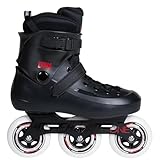 Powerslide Inline Skates Zoom Black 100, Unisex für Herren und Damen in Schwarz, 100mm/85A Rollen, ABEC 7 Pro Kugellager, Art. nr.: 880255