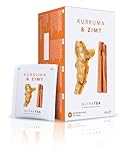 Nutra Tea Kurkuma & Zimt, Kurkumatee unterstützt Gesundheit der Leber & Gelenke, Zimt Tee trägt zur Stärkung des Blutkreislaufs bei, 20 wiederverwendbare Teebeutel, Kräutertee mit Tumeric & Cinnamon