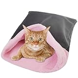 Höhle für kleine und mittelgroße Hunde und Katzen | Cave Nest Pet Cuddle Zone Bett | Pet Mat Warming Pad Fußsack für Katzen und kleine Hunde, Katzenbett Abdeckung für Katzen D
