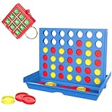 JAWUZ Pup Go 4 Gewinnt Mini Spiel Tragbar und ein Tic Tac Toe - Vier Gewinnt Reisespiel Faltbar - Klassisches Strategiespiel aus Umweltfreundlichem Material - 4 in Einer Reihe für Kinder