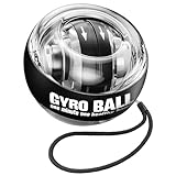 Cretee Handgelenktrainer-Ball, Auto-Start, Handgelenkstärker, Gyroskopischer Unterarm-Trainer, Gyro-Ball zur Stärkung von Armen, Fingern, Handgelenkknochen und Muskeln, Schwarz
