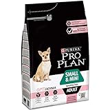 Pro Plan PURINA PRO PLAN Small & Mini Adult Sensitive Skin, Hundefutter trocken, reich an Lachs, 1er Pack (1 x 3 kg)