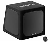 Hertz DBA 201 – 200-mm Aktiv-Subwoofer in Bassreflex-Gehäuse, 440W Peak, Class-AB-Verstärker mit LP-Filter, Bass-Boost und Fernbedienung