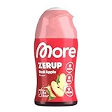 MORE Zerup, Red Apple, 65 ml, für bis zu 8 l Fertiggetränk, zuckerfreier Sirup mit echten Fruchtextrakten, vegan, zero Kalorien - made in Germany