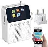 VR-Radio Badradio: 2in1-Steckdosenradio mit DAB+, Bluetooth, Bewegungsmelder, Akku, 8 W (Radio Steckdose, Radio, Bluetooth, Freisprecheinrichtung)