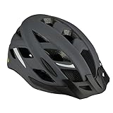 FISCHER Erwachsene Fahrradhelm, Radhelm, Cityhelm Urban Levin, L/XL, 58-61cm, grau, mit beleuchtetem Innenring-System