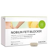 MEDICOM NOBILIN FETTBLOCKER - 60 Tabletten zur Unterstützung einer fettreduzierten Diät, Fettbinder mit natürlichem Faserkomplex vermindert die Kalorienaufnahme aus den Nahrungsfetten